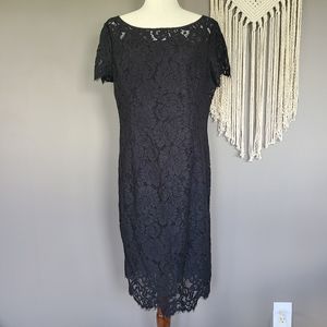 Ann Taylor | Black Lace Shift Dress 14